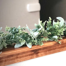 Load image into Gallery viewer, Frosted eucalyptus and lamb's ear garland for wedding centerpiece table decor