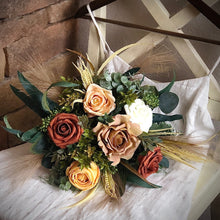 Load image into Gallery viewer, Wheat pampas grass terracotta bridesmaid bouquets