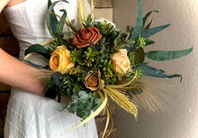 Load image into Gallery viewer, Wheat pampas grass terracotta bridesmaid bouquets