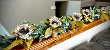 Load image into Gallery viewer, Sunflower fall garland for mantle- Autumn garland for doorway - Fall decorations for the home - Greenery garland for fall wedding