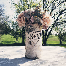 Load image into Gallery viewer, Engagement gifts for couple personalized, Engraved personalized flower vase
