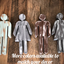 Load image into Gallery viewer, Boy girl bathroom sign - Rustic bathroom decor signs - Housewarming gift for couple - Bathroom wall decor rustic- Shabby chic bathroom decor