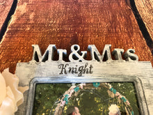 Load image into Gallery viewer, Distressed rustic Mr and Mrs frame