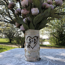 Load image into Gallery viewer, Engagement gifts for couple personalized, Engraved personalized flower vase