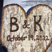 Load image into Gallery viewer, Birch bark rustic wedding guest book | Wedding guest book unique | Engraved guest book for wedding