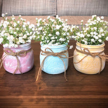 Load image into Gallery viewer, Easter mason jars | Pastel mason jars | Easter decorations for table