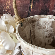 Load image into Gallery viewer, Flower girl basket personalized with pampas grass - Boho wedding basket custom - Boho rustic wedding decor