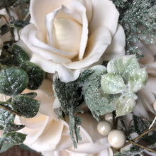 Load image into Gallery viewer, Winter bridal bouquet shimmering, Iced bridal bouquet, Winter wedding bridal bouquet