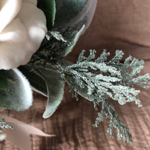 Load image into Gallery viewer, Winter bridal bouquet shimmering, Iced bridal bouquet, Winter wedding bridal bouquet