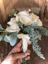 Load image into Gallery viewer, Winter bridal bouquet shimmering, Iced bridal bouquet, Winter wedding bridal bouquet