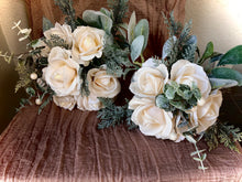 Load image into Gallery viewer, Winter bridal bouquet shimmering, Iced bridal bouquet, Winter wedding bridal bouquet