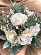 Load image into Gallery viewer, Winter bridal bouquet shimmering, Iced bridal bouquet, Winter wedding bridal bouquet
