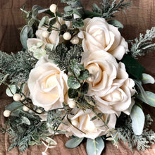 Load image into Gallery viewer, Winter bridal bouquet shimmering, Iced bridal bouquet, Winter wedding bridal bouquet
