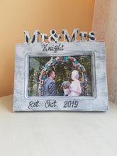 Load image into Gallery viewer, Distressed rustic Mr and Mrs frame