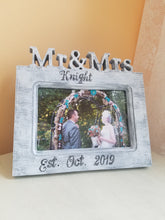 Load image into Gallery viewer, Distressed rustic Mr and Mrs frame