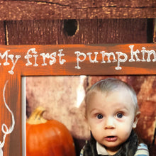 Load image into Gallery viewer, First pumpkin patch - Fall home decor frames - Cutest pumpkin in the patch - Fall gifts for baby - New baby gift - Signs for fall primitive