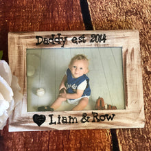 Load image into Gallery viewer, Papa picture frame - Papa's fishing buddy- Grandpa fishing gift - Gift for grandpa personalized - Long distance gifts parents