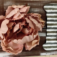 Load image into Gallery viewer, Corrugated tin home sign - Rustic home sign- Rustic wall decor - Housewarming gift for couple- Metal home sign- Custom home sign for wall