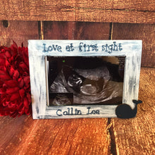 Load image into Gallery viewer, Sonogram frame boy - Whale baby shower decor sign -  Baby shower centerpiece boy - Nautical baby shower decorations - Nautical centerpiece