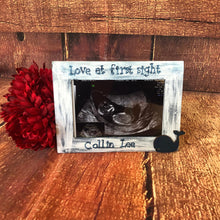 Load image into Gallery viewer, Sonogram frame boy - Whale baby shower decor sign -  Baby shower centerpiece boy - Nautical baby shower decorations - Nautical centerpiece