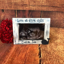 Load image into Gallery viewer, Sonogram frame boy - Whale baby shower decor sign -  Baby shower centerpiece boy - Nautical baby shower decorations - Nautical centerpiece