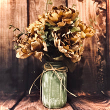 Load image into Gallery viewer, Dried artificial peony bouquet with berries and greenery | Fall wedding decor centerpieces | Vase filler | Fall wedding flowers in mason jar