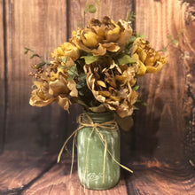 Load image into Gallery viewer, Dried artificial peony bouquet with berries and greenery | Fall wedding decor centerpieces | Vase filler | Fall wedding flowers in mason jar