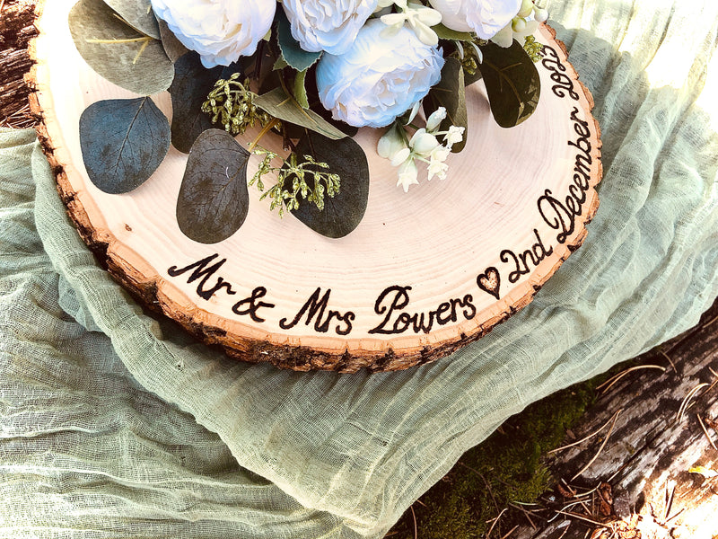 The Little Rustic Farm: Exquisite 13-Inch Handcrafted Birch Wood Rounds for Your Dream Wedding