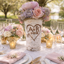 Load image into Gallery viewer, Personalized wedding vase, Wedding gifts for couple, Rustic wedding ideas