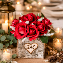 Load image into Gallery viewer, Red rose centerpiece for anniversary or valentines day gift for wife husband