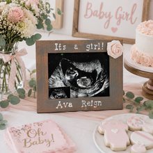 Load image into Gallery viewer, It's a girl gender reveal ultrasound frame
