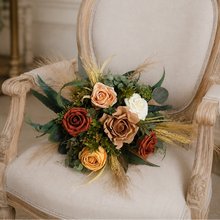 Load image into Gallery viewer, Wheat pampas grass terracotta bridesmaid bouquets