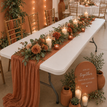 Load image into Gallery viewer, 6 ft white folding table for rent