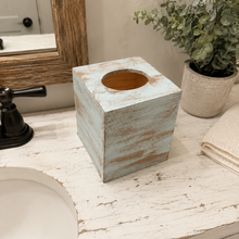 Load image into Gallery viewer, Square tissue box cover rustic custom colors