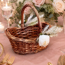 Load image into Gallery viewer, Flower girl basket rose gold, Rose gold flower girl basket, Rose gold flower girl accessories