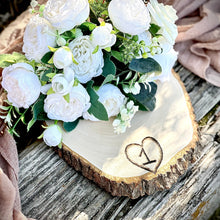Load image into Gallery viewer, Engraved table number wood slices for centerpieces