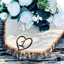 Load image into Gallery viewer, Engraved table number wood slices for centerpieces