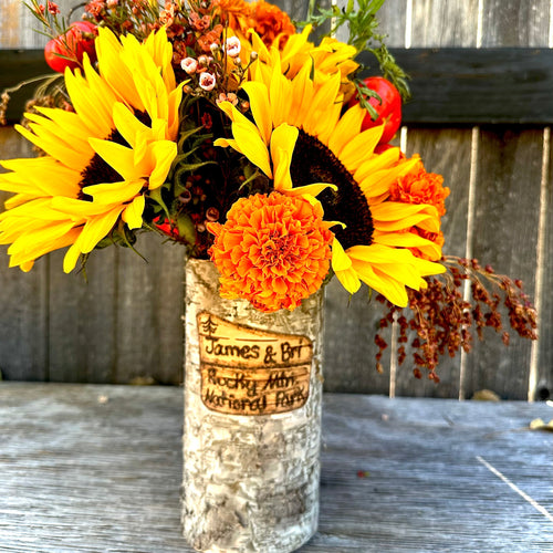 National Park custom vase with fall/autumn assorted mix