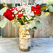 Load image into Gallery viewer, Mountain vase I love you with sunflower arrangement