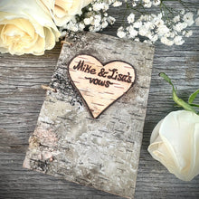 Load image into Gallery viewer, Custom engraved vow book with birch bark cover