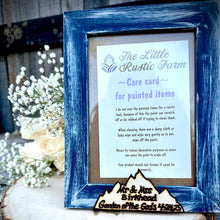 Load image into Gallery viewer, Personalized wood burned wedding frame names, date and location