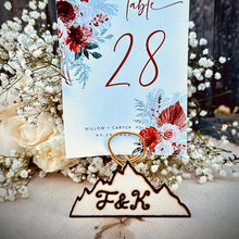 Load image into Gallery viewer, Initial table number holder for wedding or events