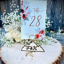 Load image into Gallery viewer, Initial table number holder for wedding or events
