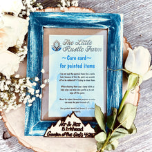 Load image into Gallery viewer, Personalized wood burned wedding frame names, date and location