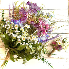 Load image into Gallery viewer, Wild flower wedding flowers for bridal party | Wildflower bridesmaid bouquets | Wild flower bridal bouquet | Wild flower boutonniere