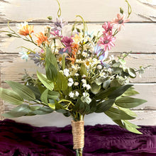 Load image into Gallery viewer, Wild flower wedding flowers for bridal party | Wildflower bridesmaid bouquets | Wild flower bridal bouquet | Wild flower boutonniere