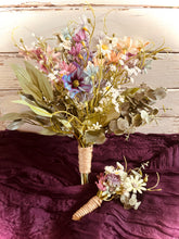 Load image into Gallery viewer, Wild flower wedding flowers for bridal party | Wildflower bridesmaid bouquets | Wild flower bridal bouquet | Wild flower boutonniere