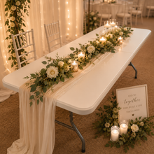 Load image into Gallery viewer, 6 ft white folding table for rent