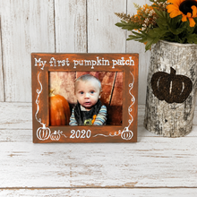 Load image into Gallery viewer, My first pumpkin patch personalized handmade frame