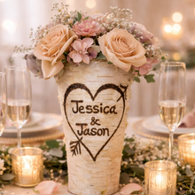 Load image into Gallery viewer, Personalized wedding vase, Wedding gifts for couple, Rustic wedding ideas